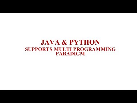 APP Java Python supports Multi Programming Paradigm