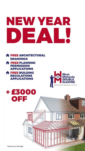 🎉 New Years Sale 🎉 We have an amazing offer to help you start your 2026 in the right way…by bringing your home renovation dreams to life! Our New Year Deal is the perfect way to do just that… ♦️ FREE Planning Permission Applications ♦️ FREE Building Regulations Applications ♦️ FREE Architectural Drawings £3000 OFF Any Conservatory, Orangery, Extension or Full House Renovation project! 😮 📅 Deal Ends Jan 31st | Make Your Enquiry Now To Secure Your Discount & Perks❗️ #newyearsale #homeimproveme
