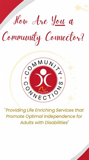 We’re proud to launch our Community Connector campaign. Every day, our staff, participants, families, employers, and partners come together to create inclusive spaces where people with disabilities can thrive. We’re grateful for this community that makes belonging possible. Stay tuned to learn how you can share the ways you are a Community Connector. #IAmACommunityConnector | Community Connections Inc.