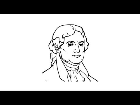 How to draw Thomas Jefferson face pencil drawing step by step
