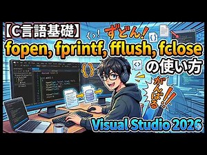 [C Language Basics] How to use fopen, fprintf, fflush, and fclose (Visual Studio 2026)