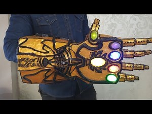how to make thanos infinity gauntlet with cardboard // DIY at home // simple project