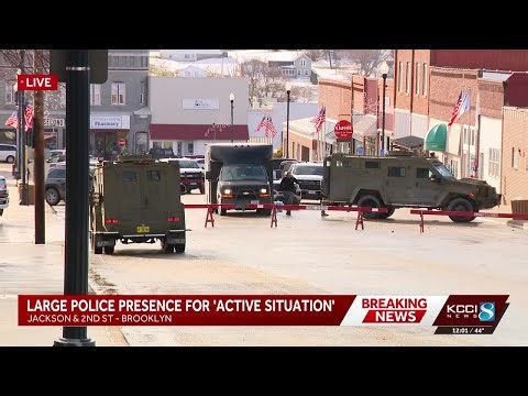 Large police presence for 'active situation' in Brooklyn, Iowa