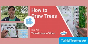 KS2 (Ages 7-11) Art: How to  Draw Trees Video Lesson