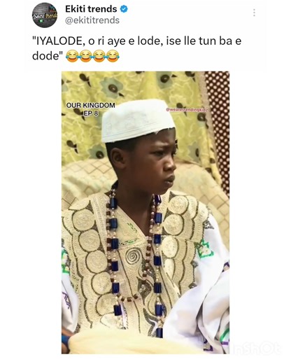 Ekiti State Ministry of Art & Culture should endorse these kids ❤️ Video credit: @wearetrendingkidz_ @EkitiArts Government of Ekiti State, Nigeria. | Ekiti Trends