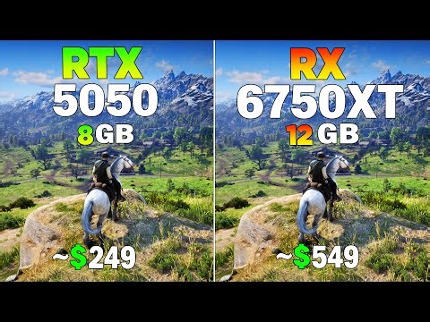 RTX 5050 vs RX 6750 XT - Test in 8 Games