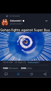 Gohan fights against Super Buu | Gokureels1