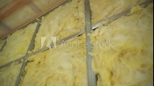 The wall inside the room is insulated and soundproofed with glass wool