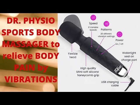 Dr Physio Rechargeable Personal Body Wand Cordless Eva Massager Machine with 28 Vibration Modes