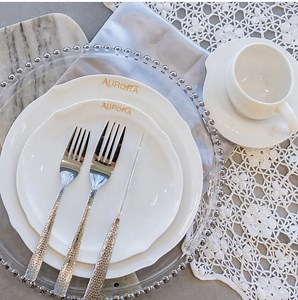 [Hot Item] Porcelain Side and Dinner Plate for Wedding and Banquet with Logo
