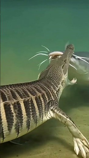 Alligator gar bite force on catfish 😱💥#shorts