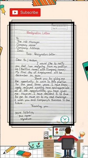 Resign the Right Way! ✅ Best Resignation Letter Format in English #resignationletter