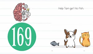 Brain Test Level 169 Help Tom get his fish