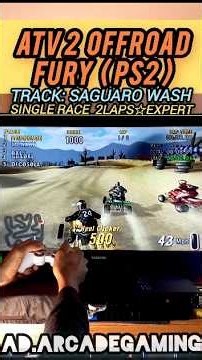 ATV Offroad Fury 2: Saguaro Wash Single Race 2 Laps Gameplay For Playstation 2 (PS2)