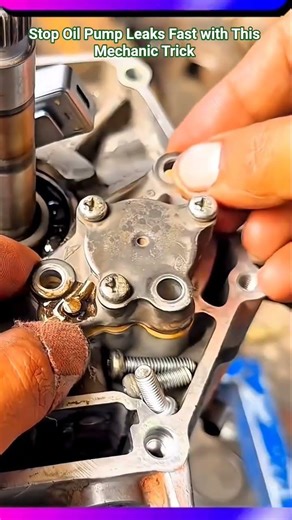 Stop Oil Pump Leaks Fast with This Mechanic Trick #automobile #mechanic #tricks
