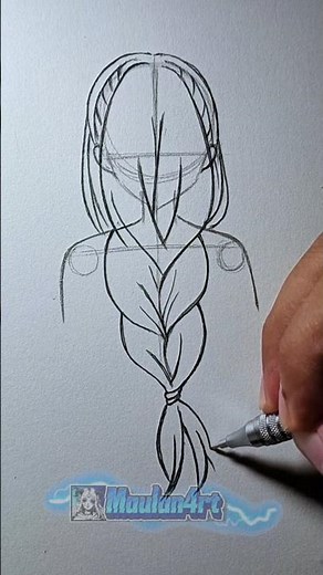 drawing anime girl from back view #drawing #manga #anime #howtodraw #drawingtutorial #easydrawing