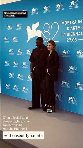 Rebecca Ferguson and Idris Elba at the 2025 Venice Film Festival. #rebeccaferguson #idriselba