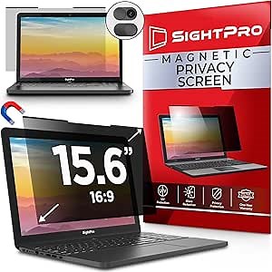 Magnetic Laptop Privacy Screen 15.6 Inch 16:9 - Removable Computer Privacy Filter Shield and Protector