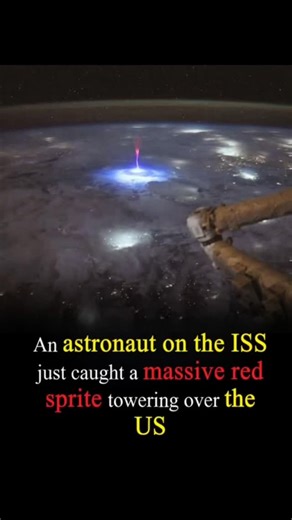 Astronomer Salau on Instagram: "That video shows a picture of a Red Sprite, which is a spectacular and rare atmospheric phenomenon. Here is the information about it in English: 🌌 The Red Sprite Phenomenon A Red Sprite is a large-scale electrical discharge that occurs high above thunderstorm clouds, usually triggered by powerful positive cloud-to-ground lightning strikes. * What it is: They are a type of Transient Luminous Event (TLE)—brief, difficult-to-catch flashes in the upper atmosphere. * 