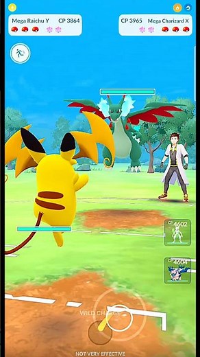 ✨️Mega Raichu VS✨️Mega Charizard PVP Battle in Pokemon Go