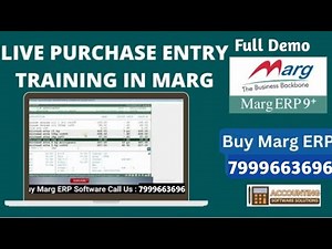 "Purchase Entry in Marg ERP Software | Accounting सीखें आसान तरीके से | Full Demo Video"