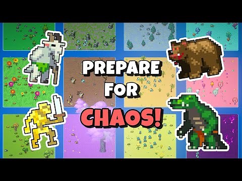 WorldBox, but the arrival of four NEW RACES brings CHAOS.