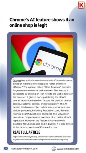 Shopping online? Chrome’s new AI feature has your back!