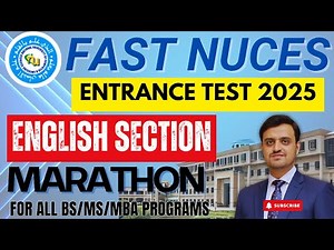 FAST Entry Test 2025 | English Section Marathon | For BS, MS, MBA Admissions at FAST NUCES