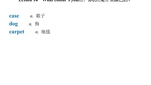 Lesson14 单词精讲