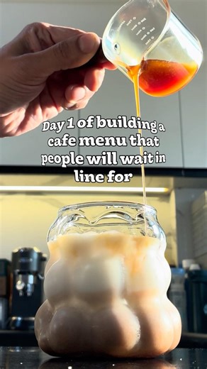 Day 1/20 — building my dream cafe menu ☕️ #coffee #coffeelover #asmr #recipe #homebarista