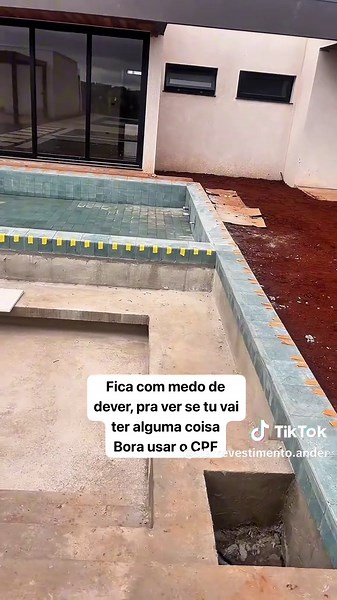 Fica com medo de dever, pra ver se tu vai ter alguma coisa Bora usar o CPF #dinheiro #obra #piscina #verao #arq