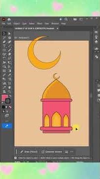 ✨ Design a Stunning Ramadan Kareem Artwork in Illustrator #shorts #ramadanwithyoutube