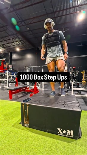 1000 box step ups #fitnessshorts #athlete