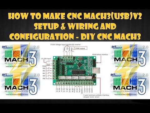 How to make cnc mach3(usb)v2 Setup&wiring and Configuration-DIY CNC MACH3 USB V2 - طريقة توصيل ماك3