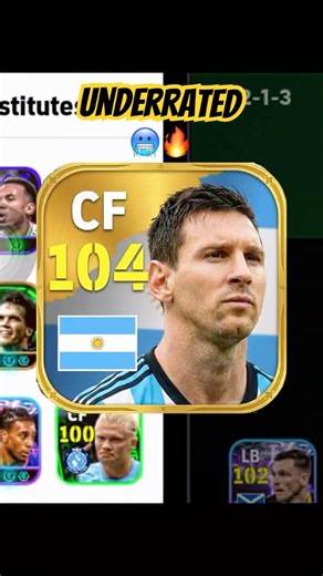 Underrated 104 Messi is something Else 🥶🔥 #efootball #messi #efootballshorts