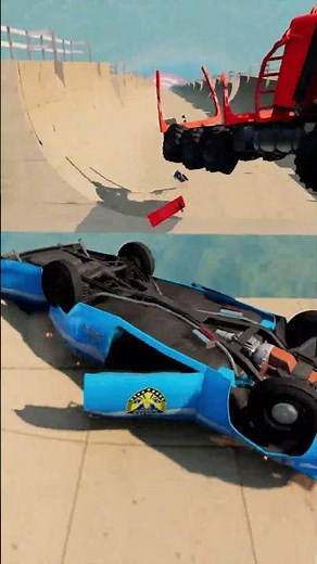 😎🚗🎯Springboard vs Police Car #beamngdrive #beamngmods #LongestBusCrash
