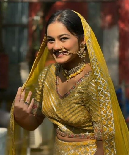 yrkkh act yellow lehenga#yrkkh