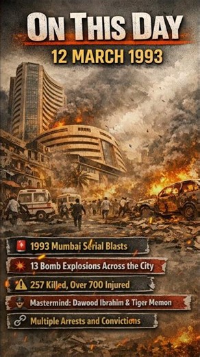 On This Day in History: 12 March 1993 | Mumbai Serial Blasts Explained #OnThisDay #IndianHistory