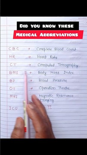 Explore These Astonishing Medical Abbreviations!