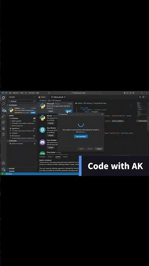 How to Setup VS Code for Python in 10 Seconds! ⚙️🐍 #Shorts