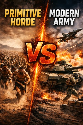 Primitive Horde vs Modern Army – Epic War Simulation When Technology Fails – Insane Battle Scene #EpicWar #WarSimulation #FantasyBattle #CinematicBattle #UnstoppableHorde
