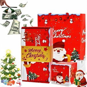 exploding money gift box christmas, Money Gift Wrap Boxes for Cash Pop Up, Explosion Gifts Box, Funny Ways to Give Money As a Prensents for Christmas, Birthday