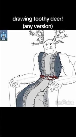 drawing Roblox Toothy deer #roblox #character #fanart #speedpaint #fyp