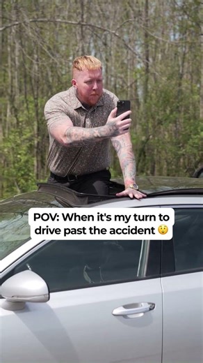 POV: When it's my turn to drive past the accident 😲