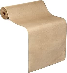 American Homestead Paper Table Runner Roll - 78 ft. Disposable Linen-Like Table Cover Roll - 20 Perforated Table Runners (16" x 48") for Parties, Weddings, and Events - Light Brown