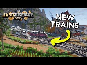 I Connected my MEGA Base with TRAINS in Minecraft Create Mod