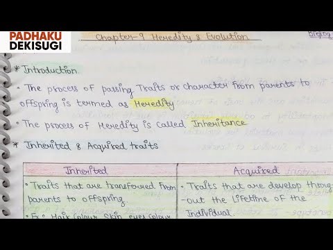CBSE Class 10 Science | Chapter 9 Heredity and Evolution | Handwritten Notes | NCERT |