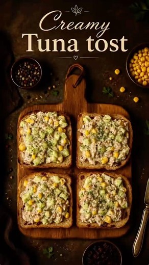 🥪 Creamy Tuna Crunch Toast | Easy High-Protein Meal 🐟✨