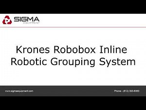 Krones Robobox Inline Robotic Grouping System