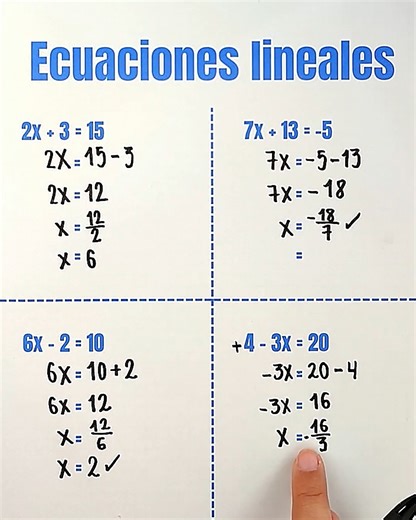 164K views · 8.5K reactions | Ecuaciones lineales | Juegos Matemáticos | Facebook